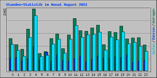 Stunden-Statistik im Monat August 2021